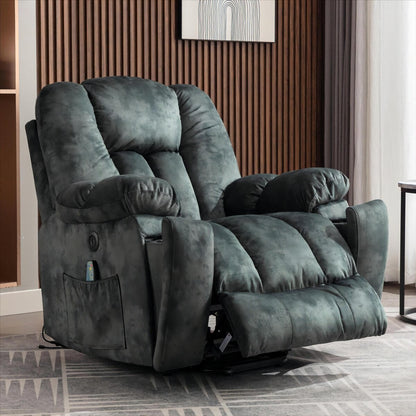 Poltrona reclinabile elettrica oversize da 40,6 W con massaggio e riscaldamento