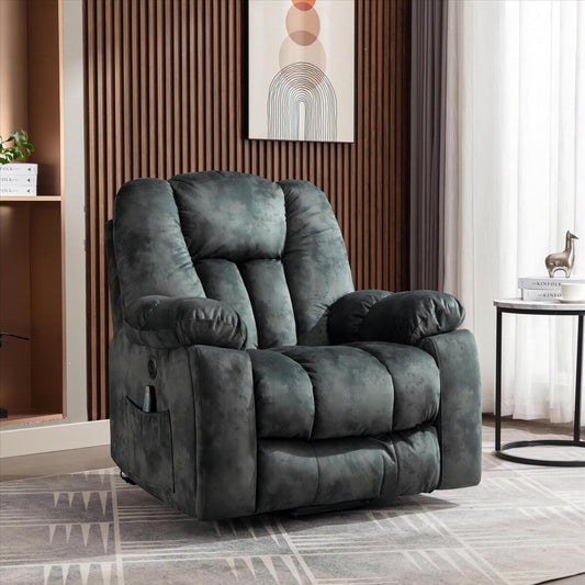 Poltrona reclinabile elettrica oversize da 40,6 W con massaggio e riscaldamento
