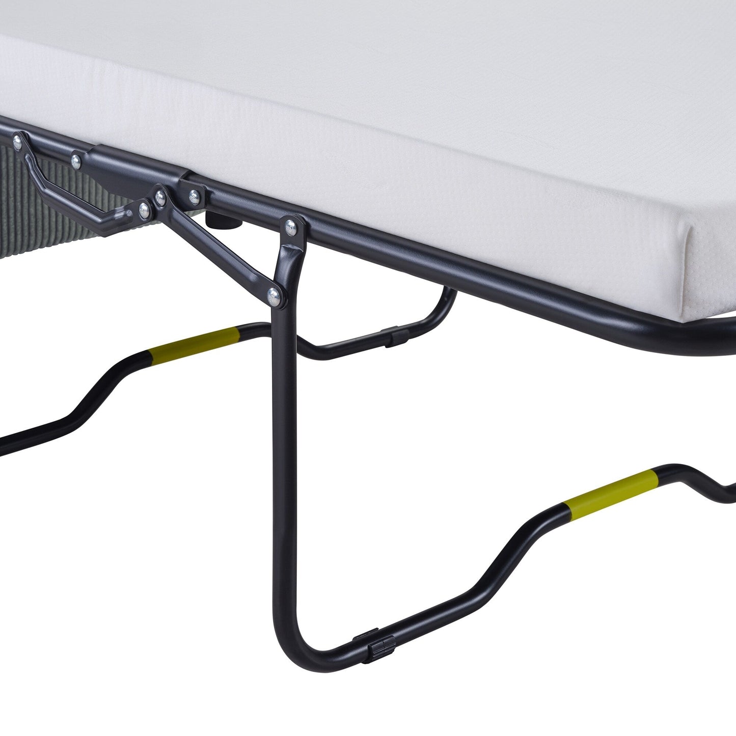 Divano letto matrimoniale in velluto a coste da 47,2 pollici con materasso pieghevole, tavolino laterale, porte USB e tasca portaoggetti