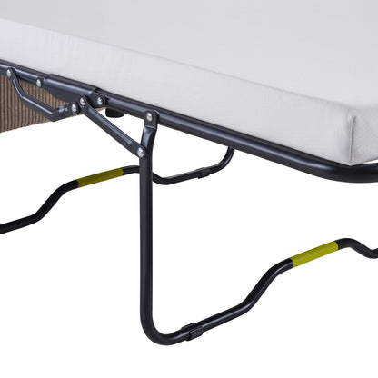 Divano letto matrimoniale in velluto a coste da 47,2 pollici con materasso pieghevole, tavolino laterale, porte USB e tasca portaoggetti