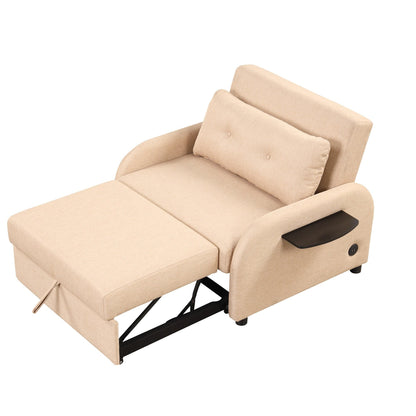 Divano letto 3 in 1 da 48,82 posti con tavolino a 2 ali e ricarica USB