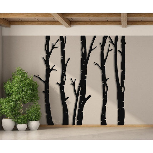 5 decorazioni da parete in metallo a forma di albero secco per la casa e l'esterno