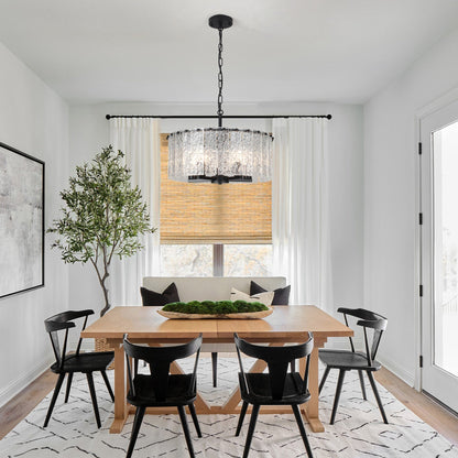 Lampadario moderno a tamburo rotondo a 5 luci, lampadario classico semi-incassato, lampada a sospensione per isola cucina e sala da pranzo