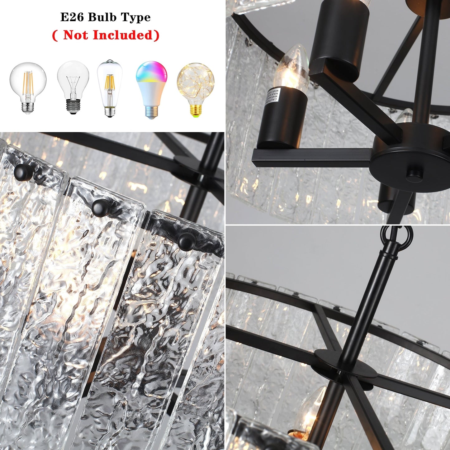 Lampadario moderno a tamburo rotondo a 5 luci, lampadario classico semi-incassato, lampada a sospensione per isola cucina e sala da pranzo