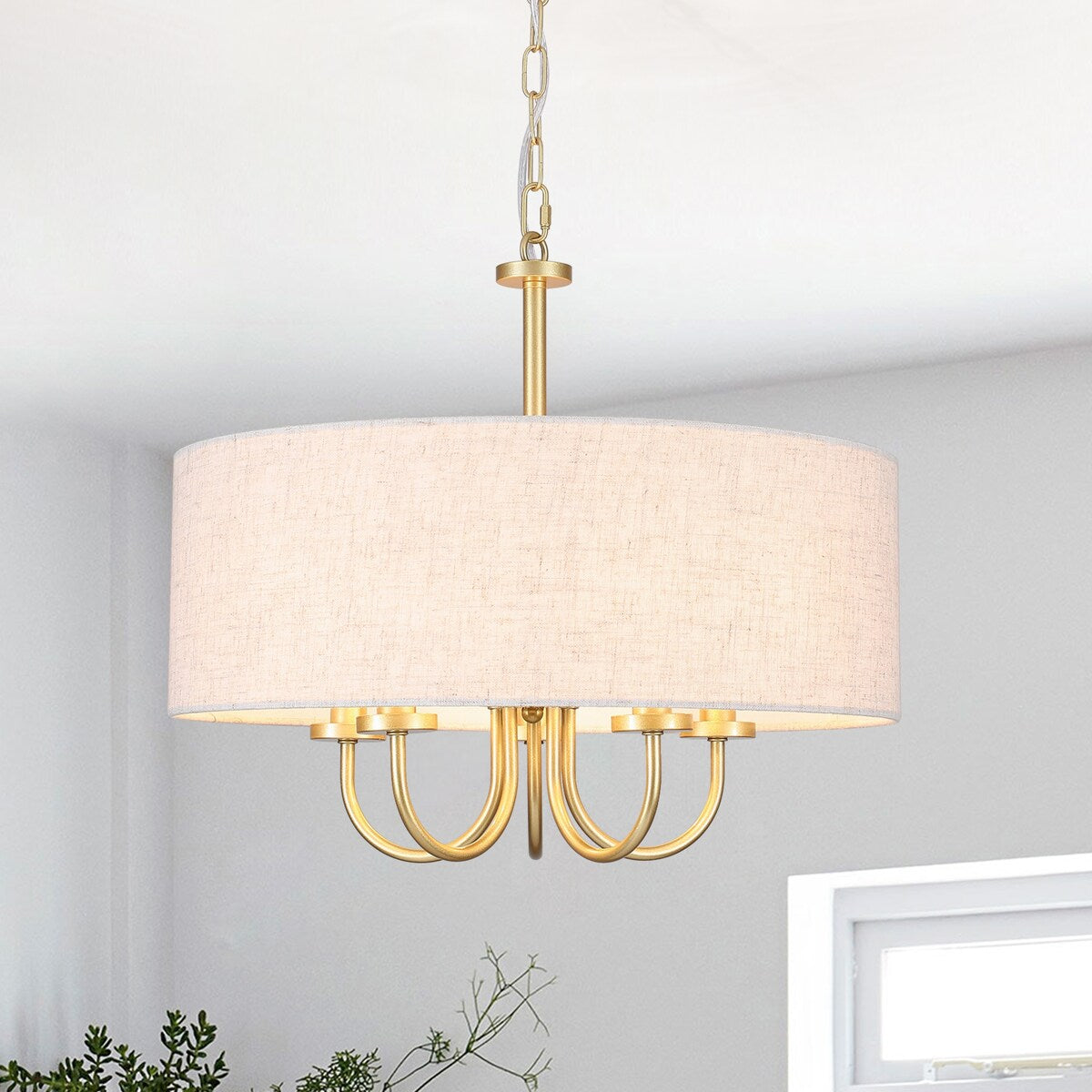 Lampada da soffitto moderna a 5 luci con montaggio a semi-incasso per sala da pranzo, camera da letto, soggiorno - N/D