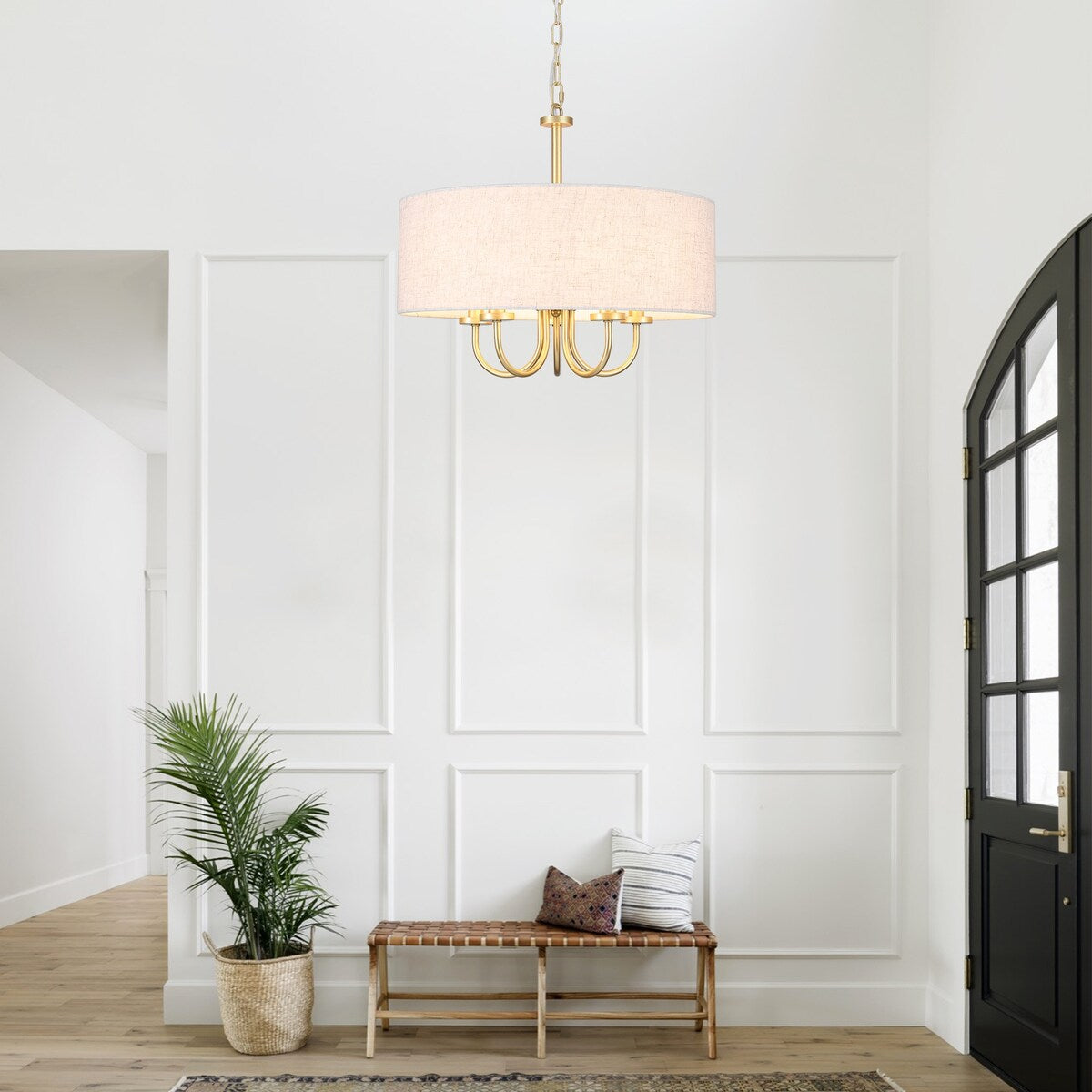 Lampada da soffitto moderna a 5 luci con montaggio a semi-incasso per sala da pranzo, camera da letto, soggiorno - N/D