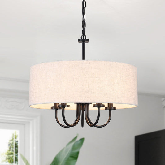 Lampada da soffitto moderna a 5 luci con montaggio a semi-incasso per sala da pranzo, camera da letto, soggiorno - N/D