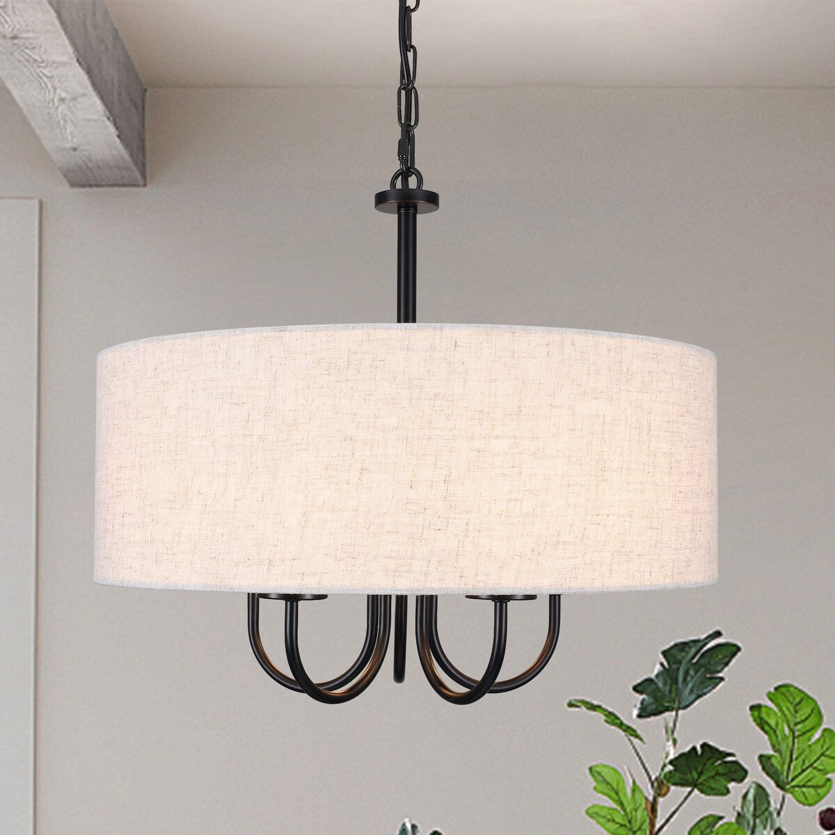 Lampada da soffitto moderna a 5 luci con montaggio a semi-incasso per sala da pranzo, camera da letto, soggiorno - N/D