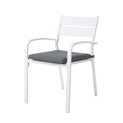 Set da pranzo in alluminio per esterni da 5 pezzi