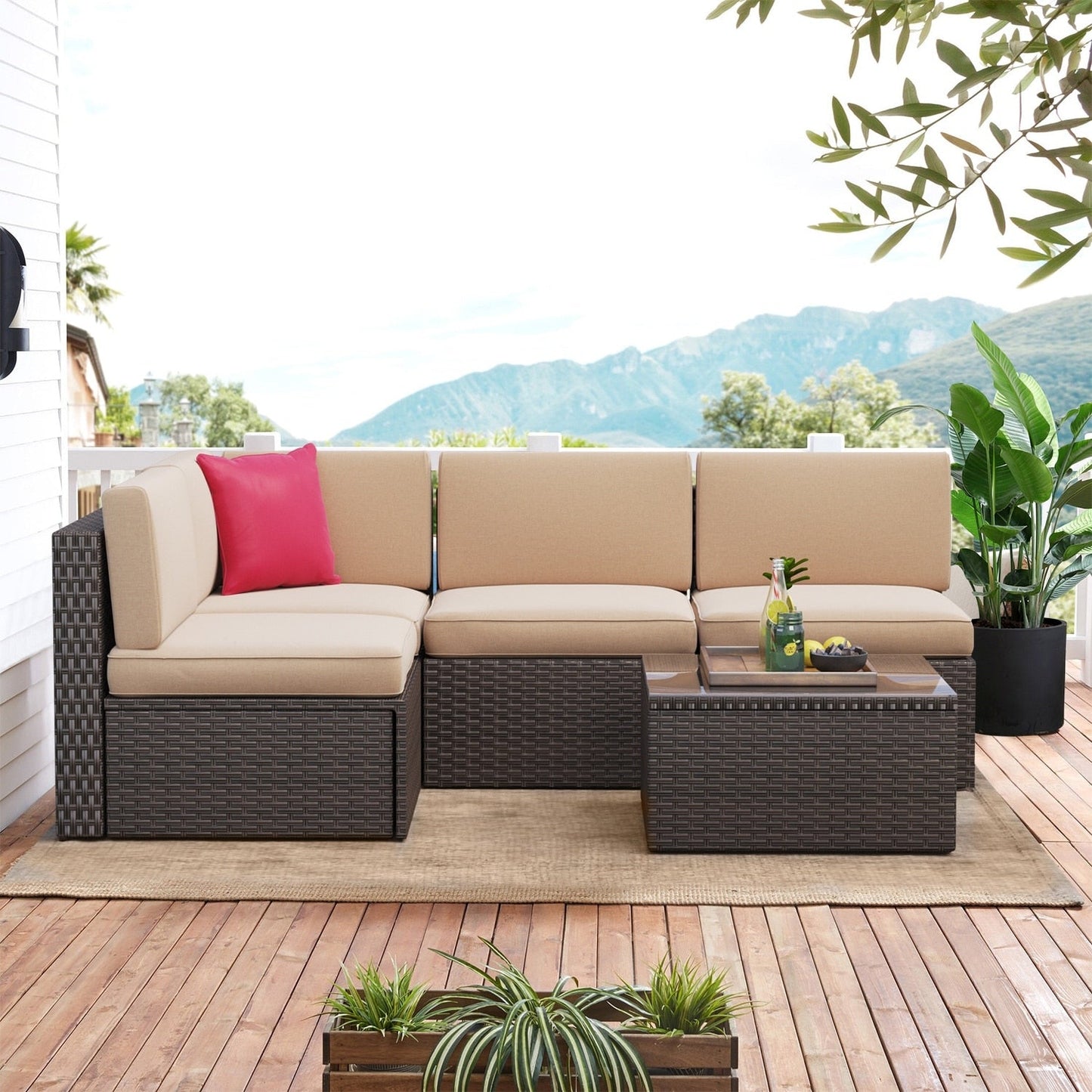 Set di mobili da giardino da 5 pezzi