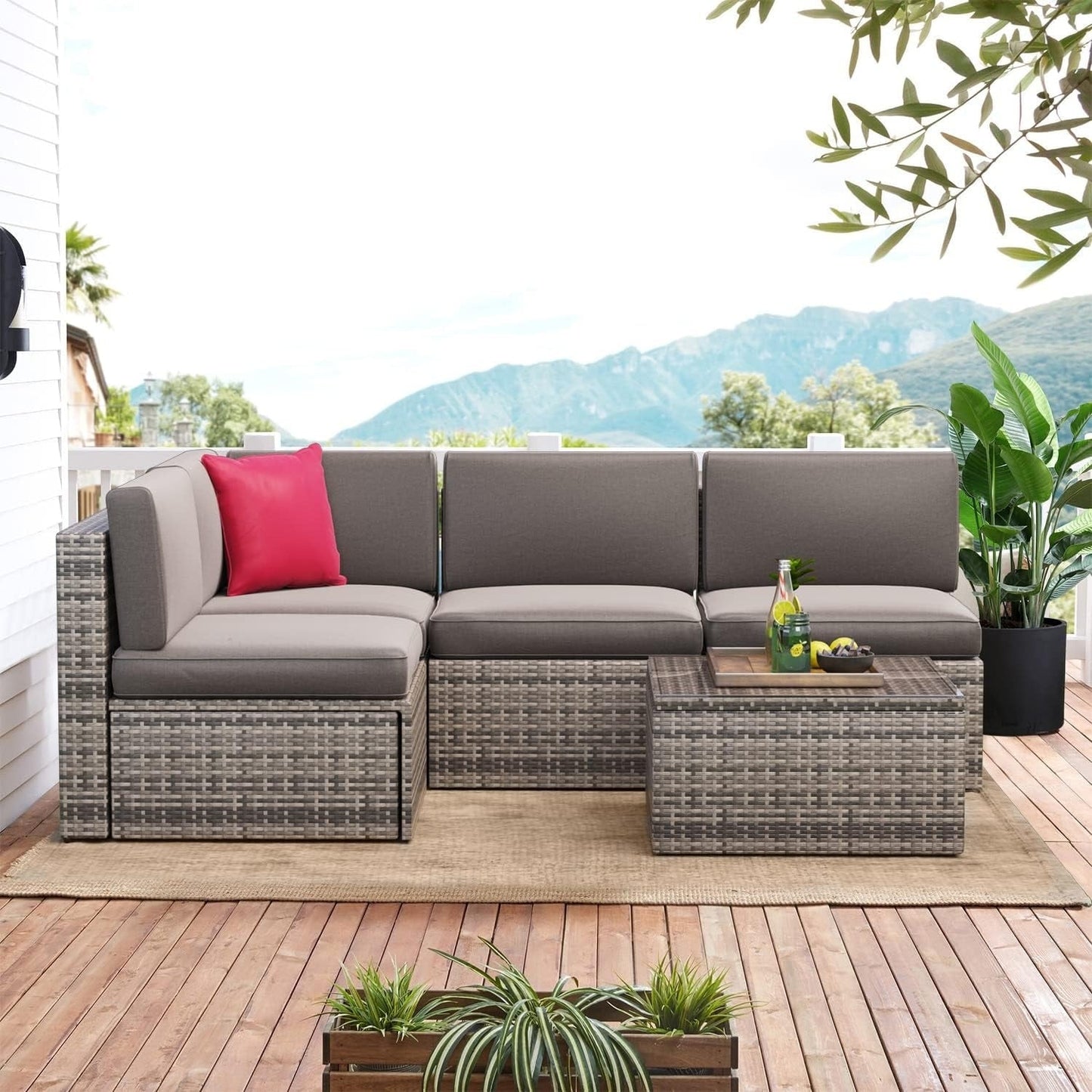 Set di mobili da giardino da 5 pezzi