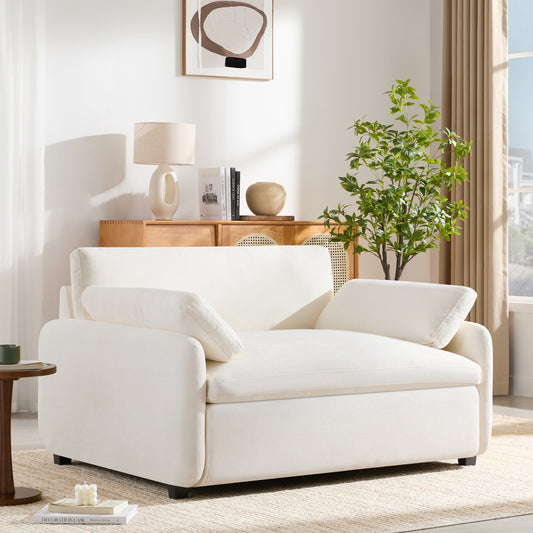 Poltrona singola in ciniglia oversize 50*43, poltrona con seduta ampia e profonda, poltrona moderna imbottita e comoda