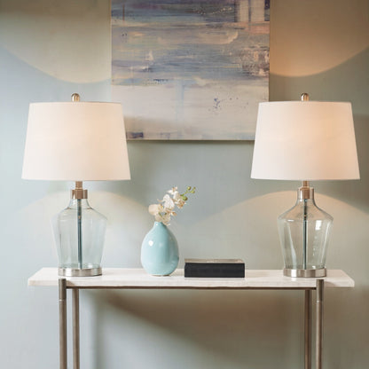 Lampada da tavolo angolare in vetro 510 Design Harmony, set da 2
