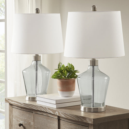 Lampada da tavolo angolare in vetro 510 Design Harmony, set da 2