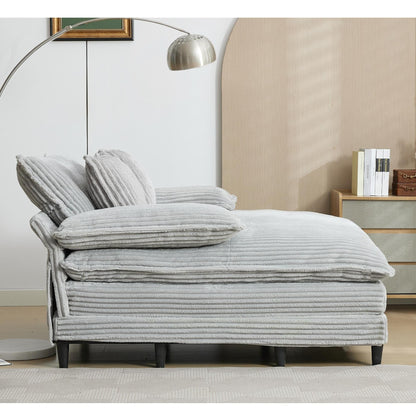 Poltrona chaise longue oversize da 54,75 W, divano letto imbottito e soffice con 2 cuscini