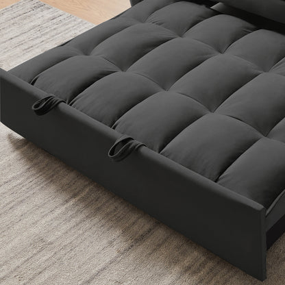 Divano letto convertibile 2 in 1 in velluto 55.2 con schienale regolabile