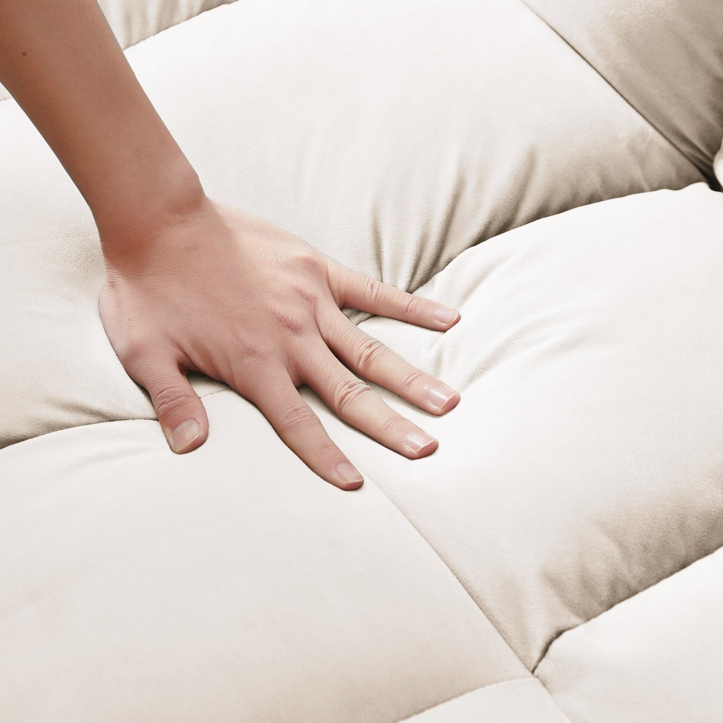 Divano letto convertibile 2 in 1 in velluto 55.2 con schienale regolabile