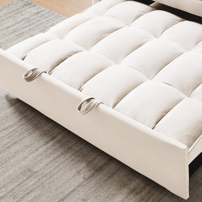 Divano letto convertibile 2 in 1 in velluto 55.2 con schienale regolabile