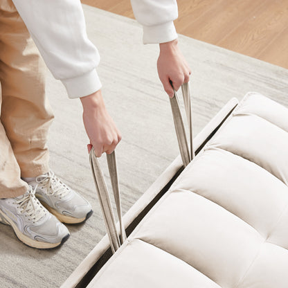 Divano letto convertibile 2 in 1 in velluto 55.2 con schienale regolabile