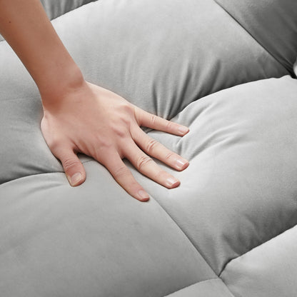 Divano letto convertibile 2 in 1 in velluto 55.2 con schienale regolabile
