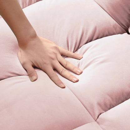 Divano letto convertibile 2 in 1 in velluto 55.2 con schienale regolabile