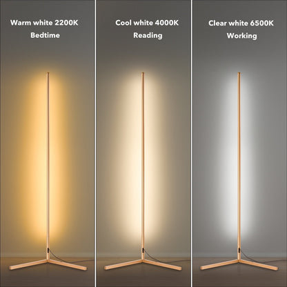 Lampada da terra minimalista a LED con angolo in metallo RGB da 55 cm
