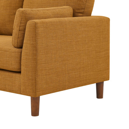 Divano a due posti in tessuto 57 con gambe in legno - 34 P x 57 L x 33,5 A