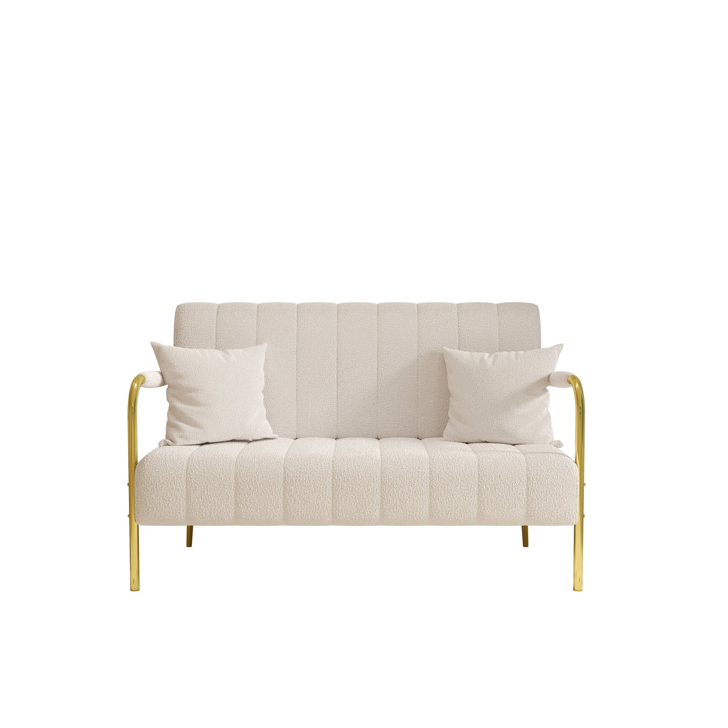 Divano in pile beige Teddy - 29,92 x 59,00 x 31,89
