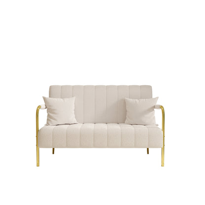 Divano in pile beige Teddy - 29,92 x 59,00 x 31,89