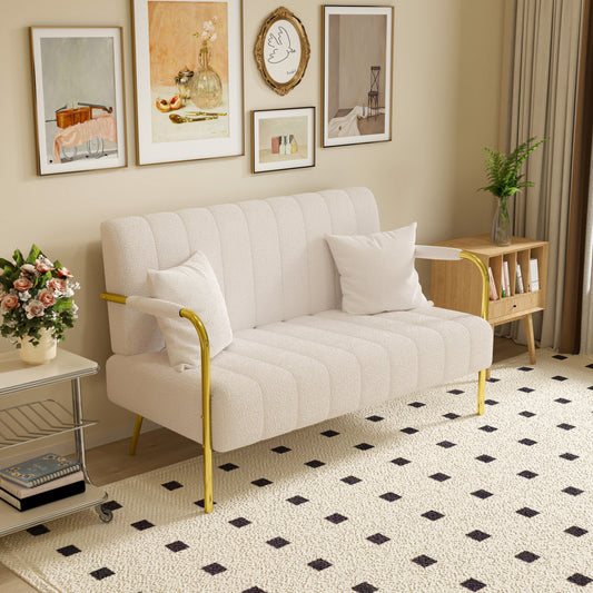 Divano in pile beige Teddy - 29,92 x 59,00 x 31,89