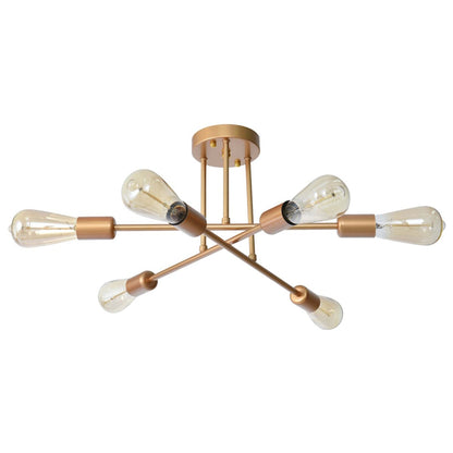 6 - Lampada da soffitto semi-incassata Sputnik in metallo moderno leggero da 23,62''