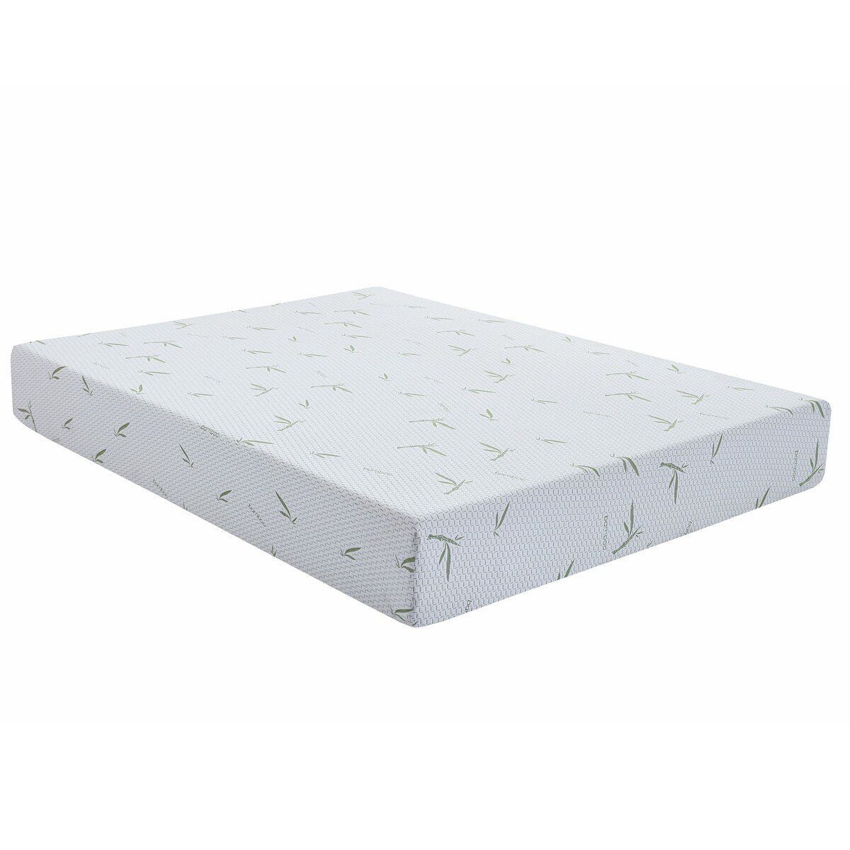 Materasso in memory foam da 10 pollici, sensazione medio-rigida con rivestimento in bambù, certificato CertiPUR-US