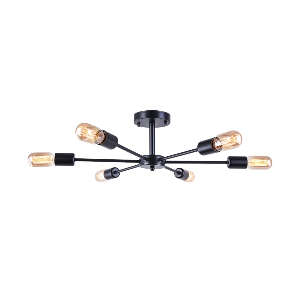 Lampada da soffitto semi-incassata Sputnik Linear Cluster a 6 luci, moderna e dimmerabile, industriale