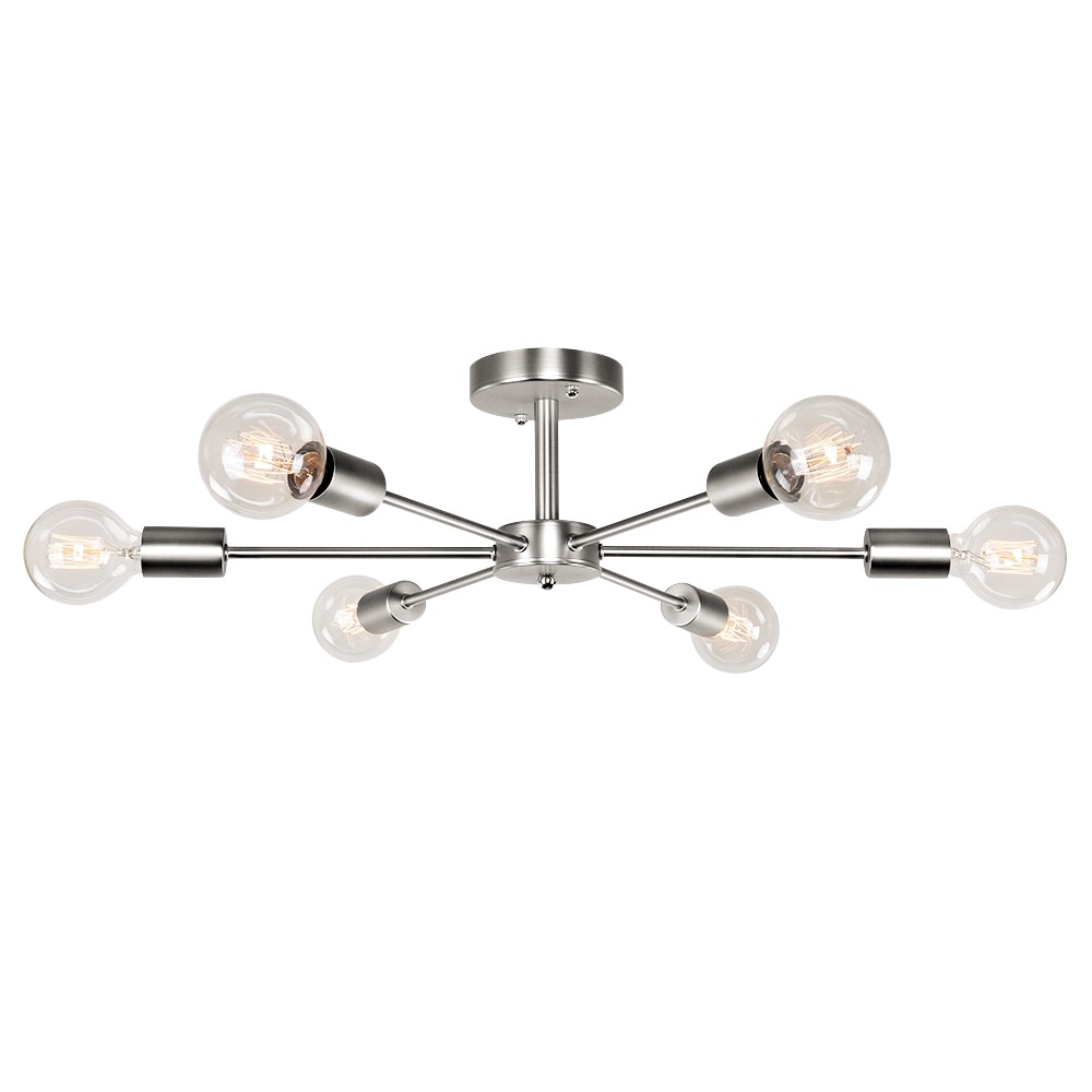 Lampada da soffitto semi-incassata Sputnik Linear Cluster a 6 luci, moderna e dimmerabile, industriale