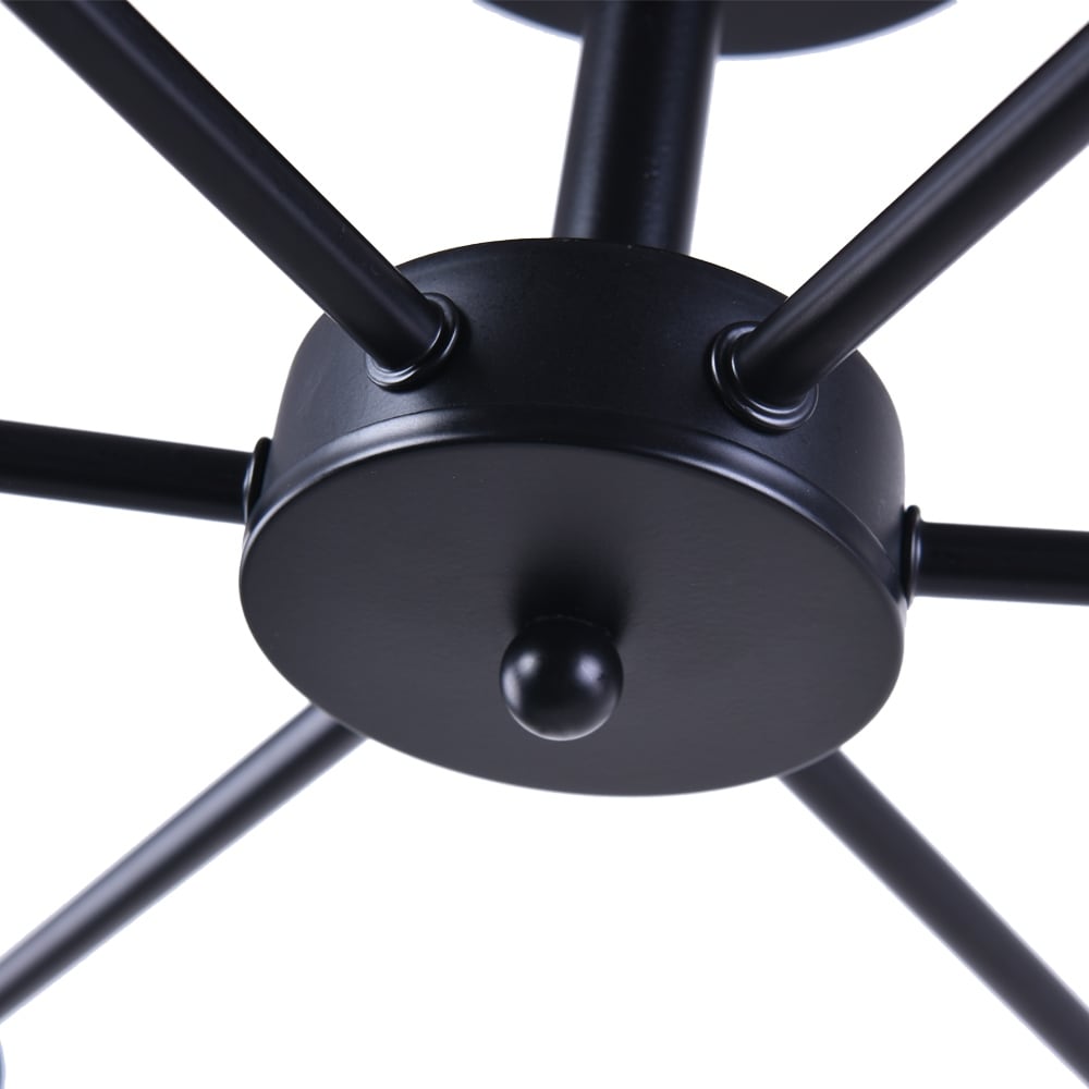 Lampada da soffitto semi-incassata Sputnik Linear Cluster a 6 luci, moderna e dimmerabile, industriale