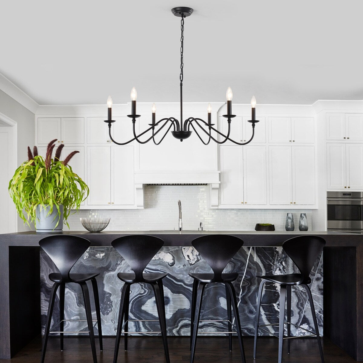 Lampadario rustico a 6 luci con candela, lampadario tradizionale, lampadario in metallo per sala da pranzo, soggiorno, camera da letto, cucina