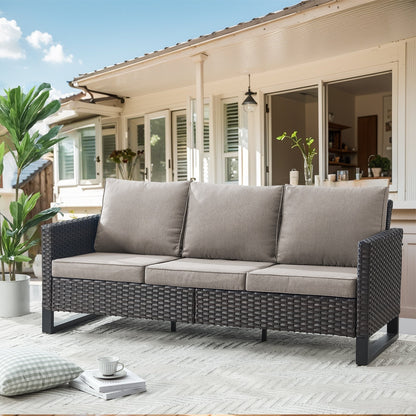 Set di 6 divani da esterno con sedia e pouf