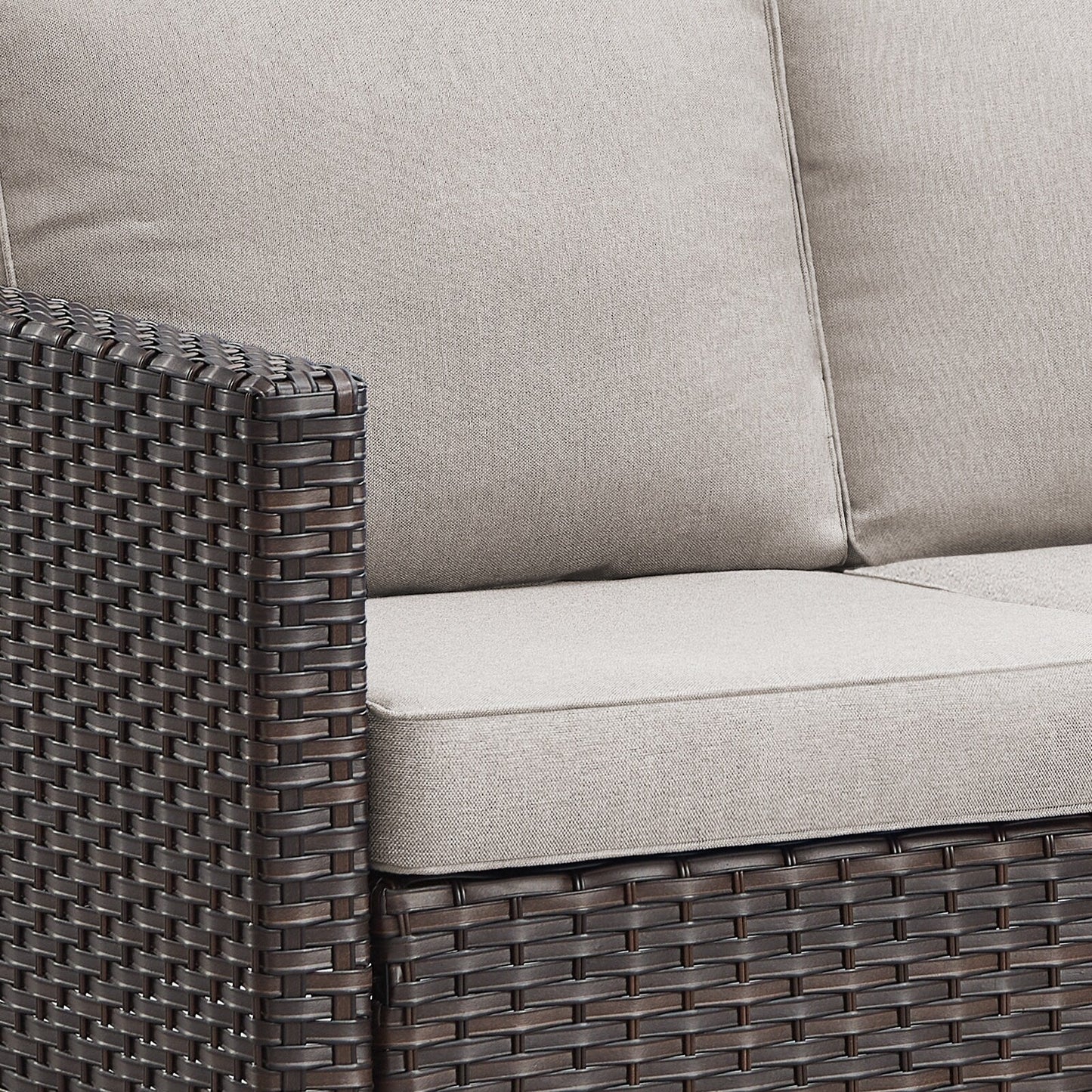 Set di 6 divani da esterno con sedia e pouf
