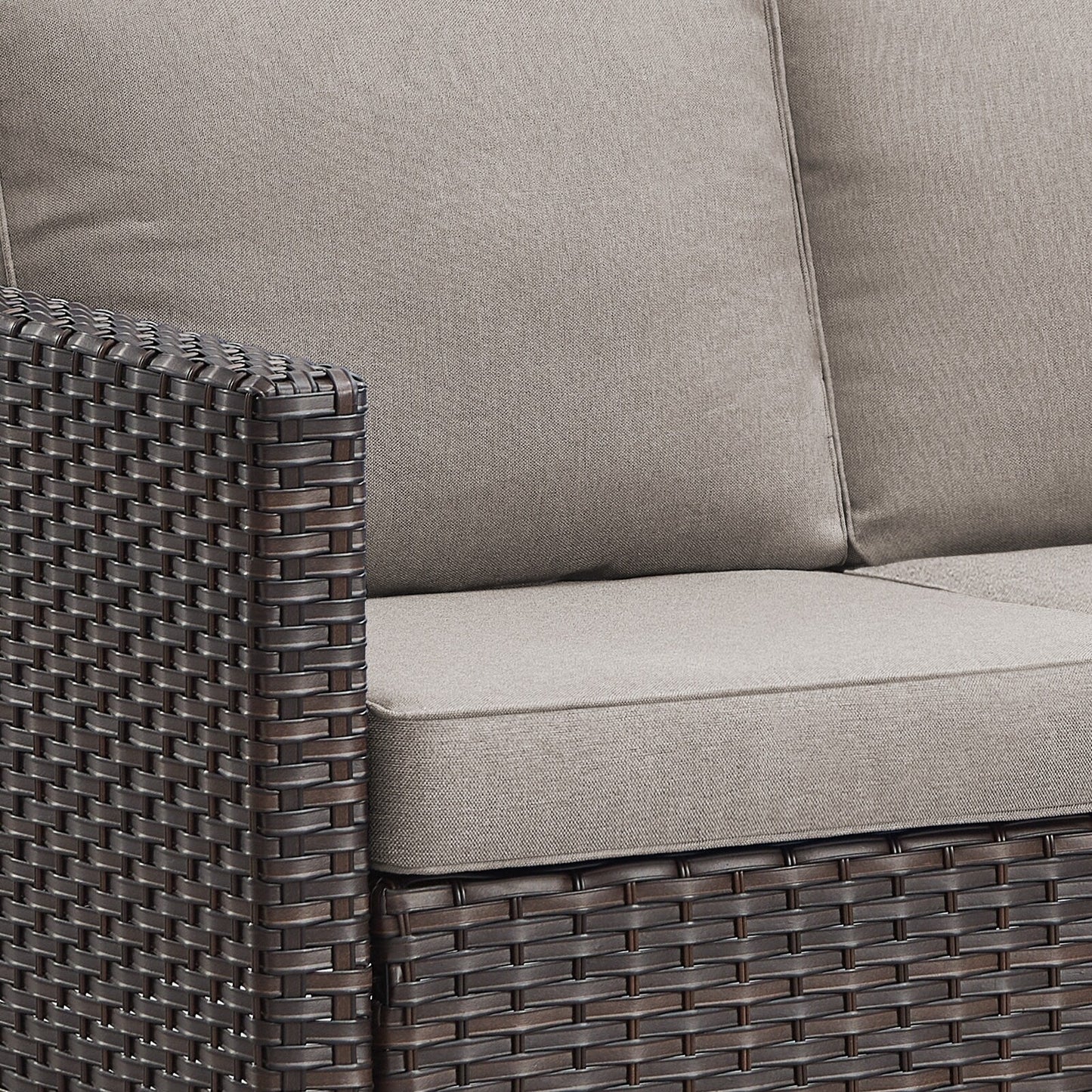Set di 6 divani da esterno con sedia e pouf