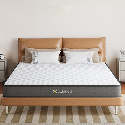 Materasso ibrido da 6 pollici Queen Size in una scatola con memory foam in gel, supporto medio-rigido, sollievo dalla pressione, isolamento del movimento