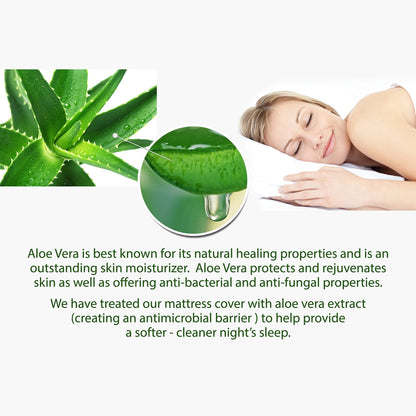 Materasso in memory foam sagomato con infusione di aloe vera da 6 pollici