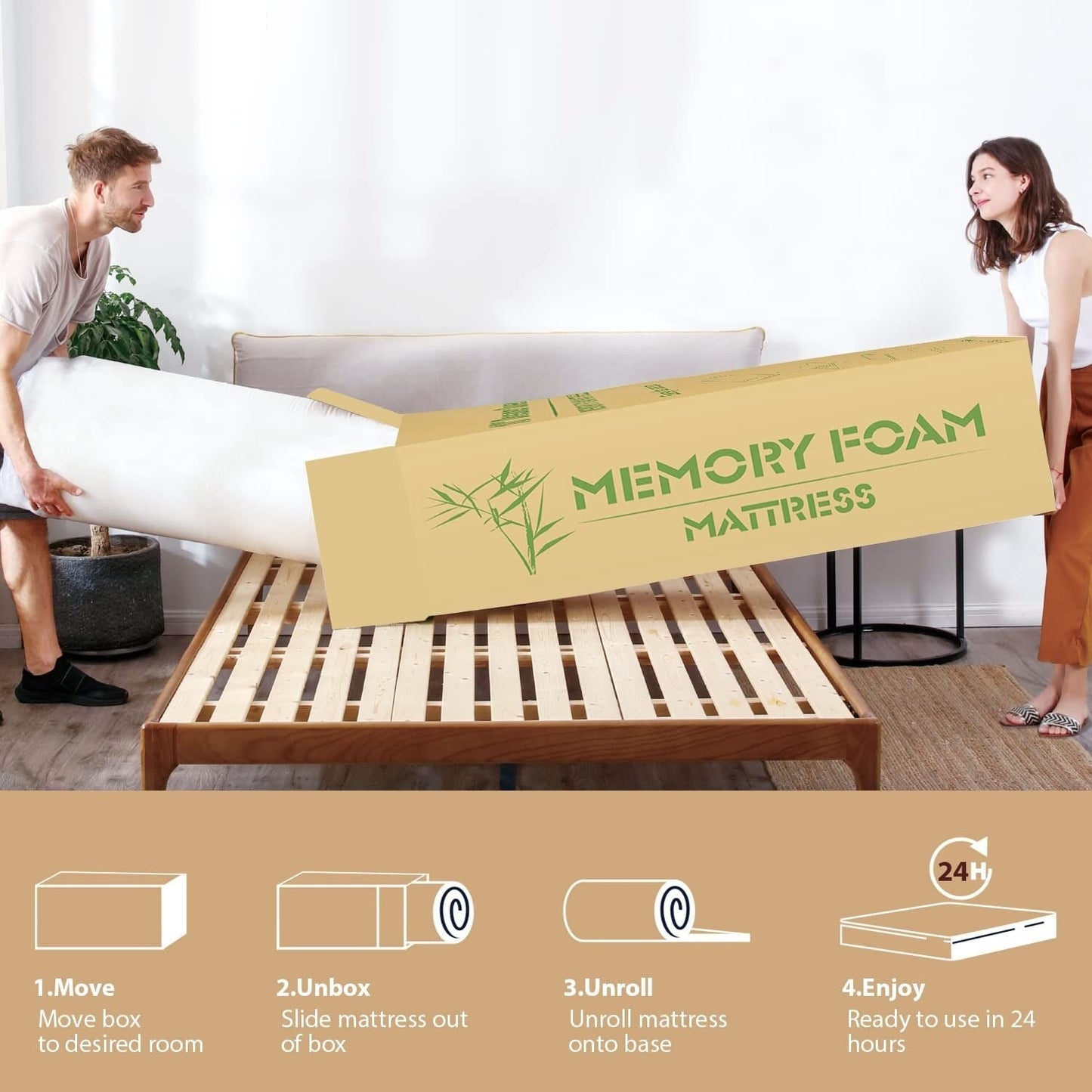 Materassi in memory foam con gel rinfrescante da 6 pollici per letto singolo per bambini, letto a castello individuale, realizzati negli Stati Uniti