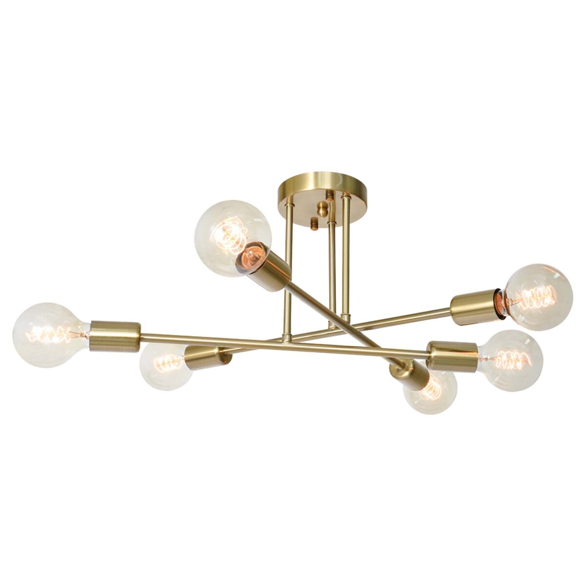 6 - Lampada da soffitto semi-incassata Sputnik in metallo moderno leggero da 23,62''