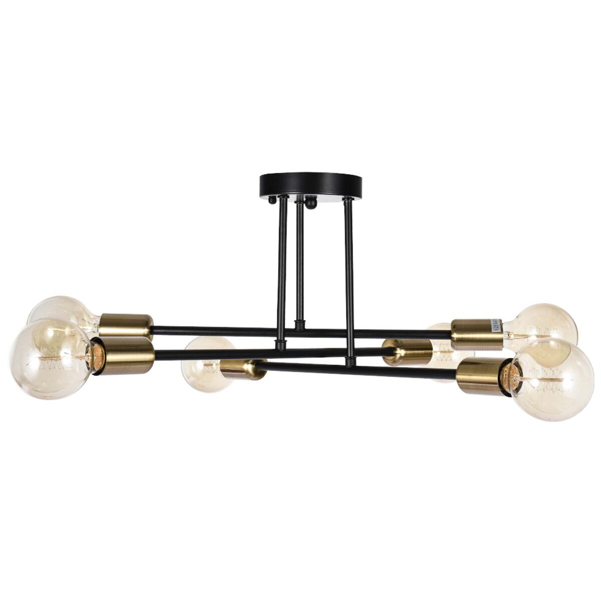 6 - Lampada da soffitto semi-incassata Sputnik in metallo moderno leggero da 23,62''