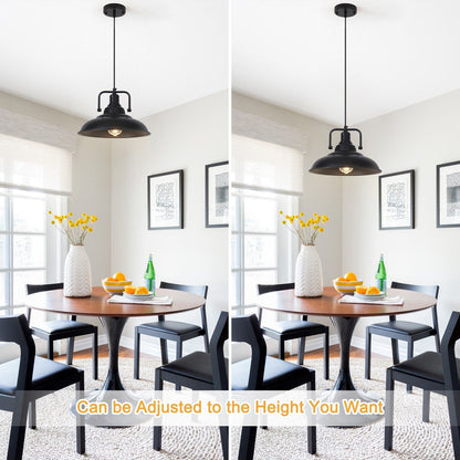 Lampada a sospensione da 60 Watt a 1 luce con paralume a cupola per isola cucina, lampadario classico semi-incassato per sala da pranzo