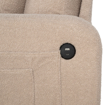 61 Divano a due posti piccolo beige con 2 cuscini e portabicchieri