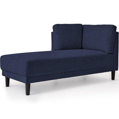 65 Chaise longue angolare moderna in lino con cuscini rimovibili, divano letto, divano per il tempo libero, chaise longue imbottita