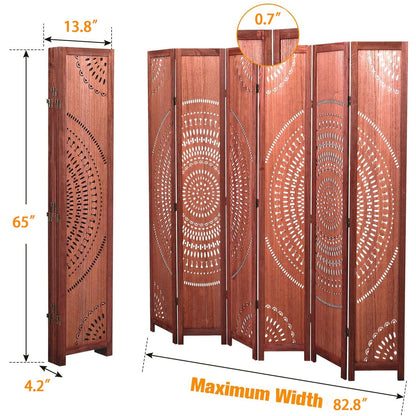 Divisorio pieghevole in legno massello da 65'' H
