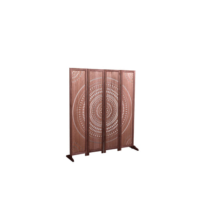 Divisorio pieghevole in legno massello da 65'' H
