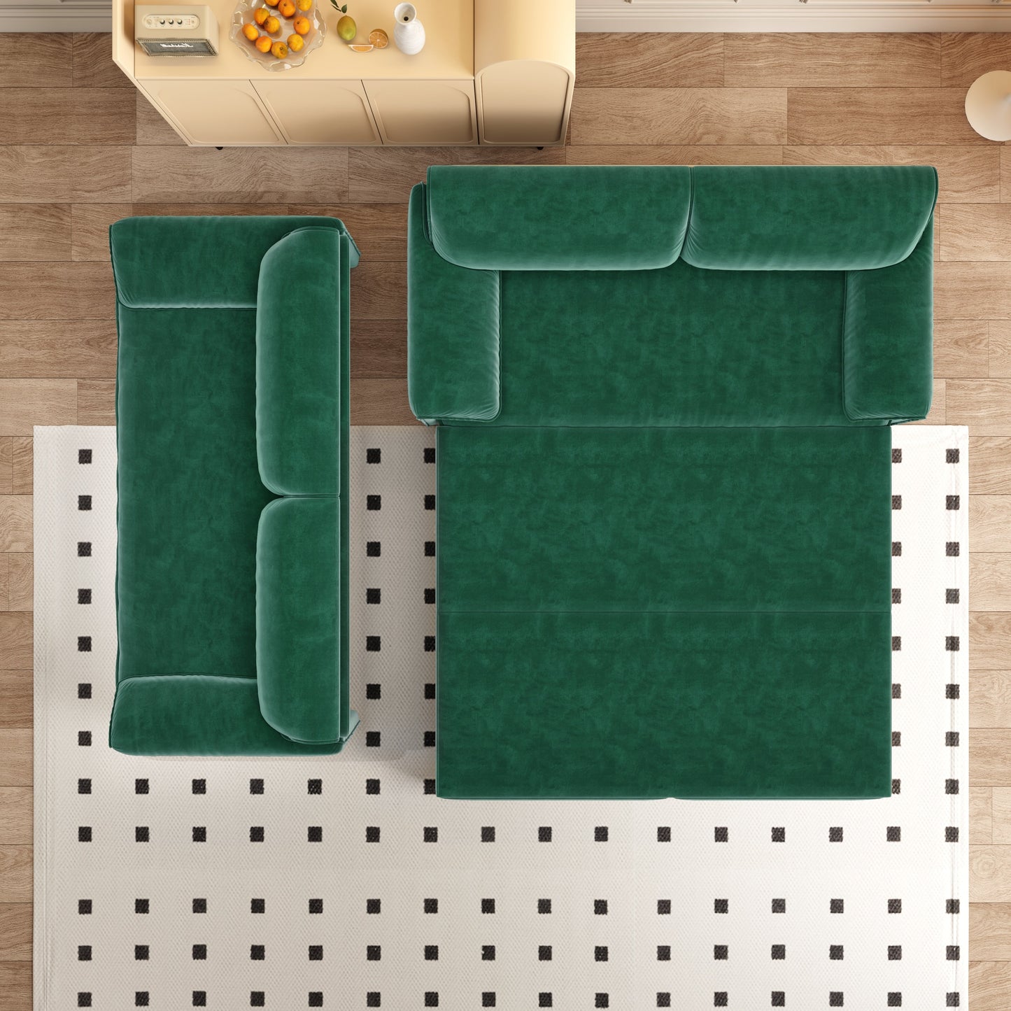 Divano letto estraibile da 66 pollici, divano letto convertibile 3 in 1 con contenitore laterale, divano letto multifunzionale in velluto